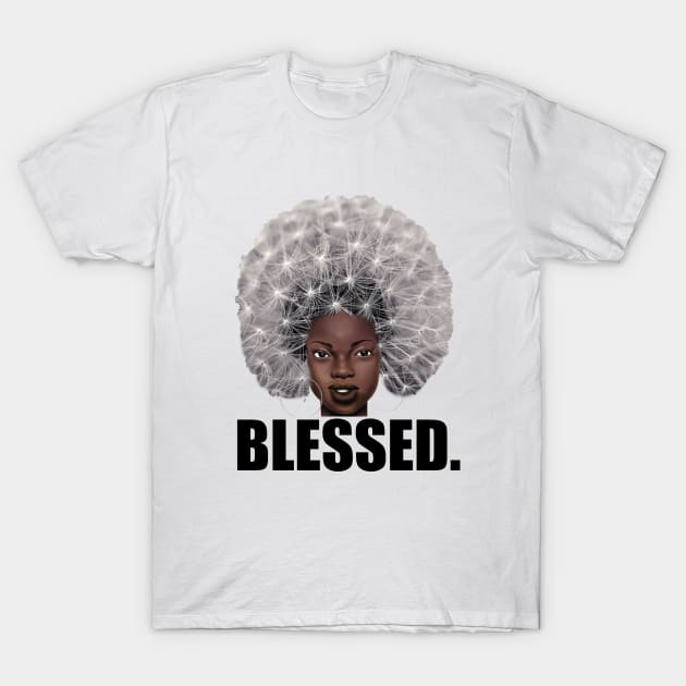 Afro Melanin Blessed Black Pride Gift T-Shirt by Merchweaver